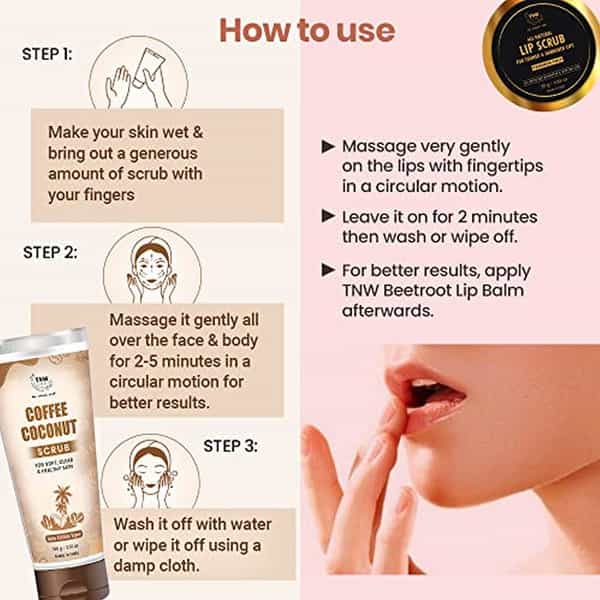 Tnw The Natural Wash Coffee Coconut Scrub And Lip Scrub