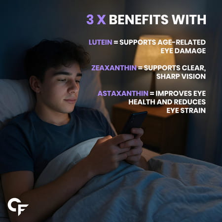 Carbamide Forte Eye Supplement Gummies | Lutein And Zeaxanthin Supplement For Women & Men | 60 Gummy