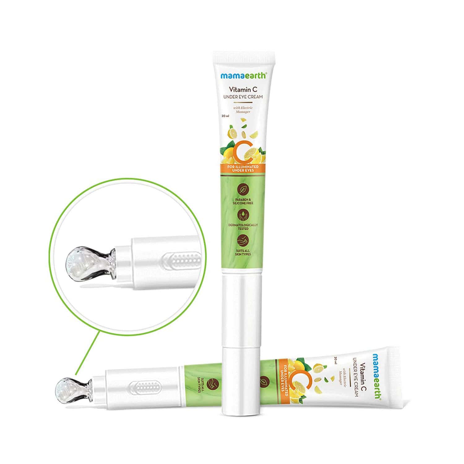 Mamaearth Electronic Massager Vitamin C Under Eye Cream - 20 Ml