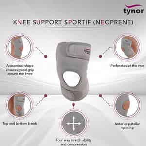 Tynor J-09 Knee Support Sportif (neoprene) Medium