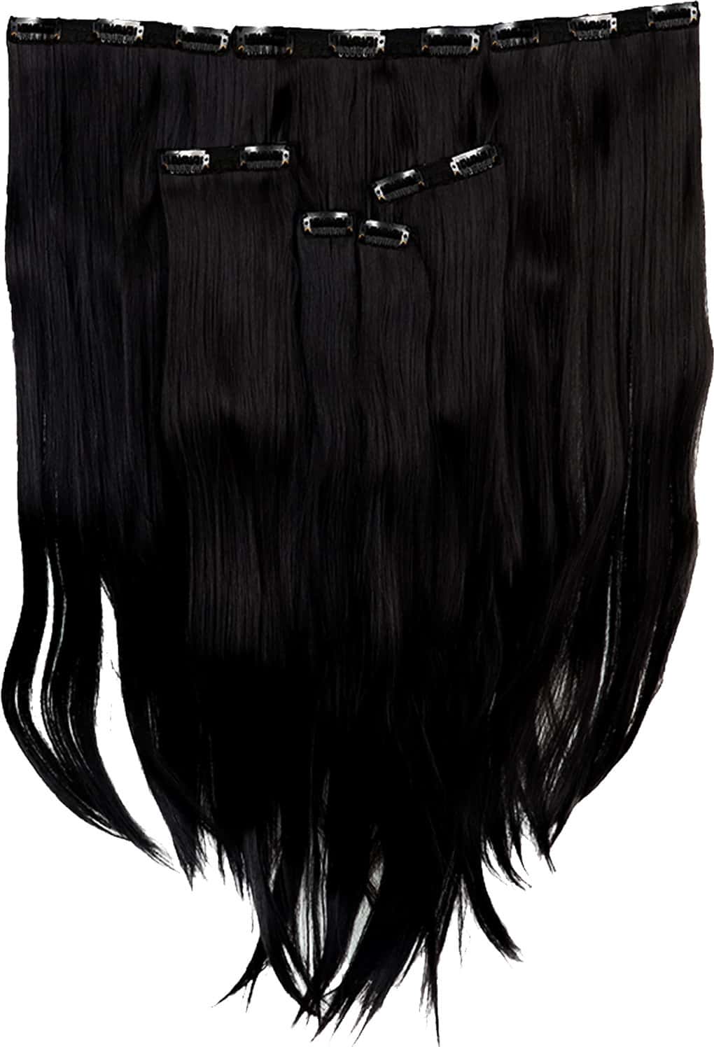 Streak Street 7 Set Clip-In Volumizer Natural Black Hair Extensions