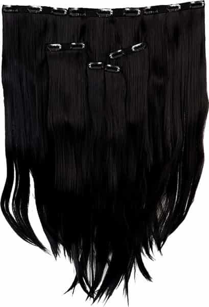 Streak Street 7 Set Clip-In Volumizer Natural Black Hair Extensions