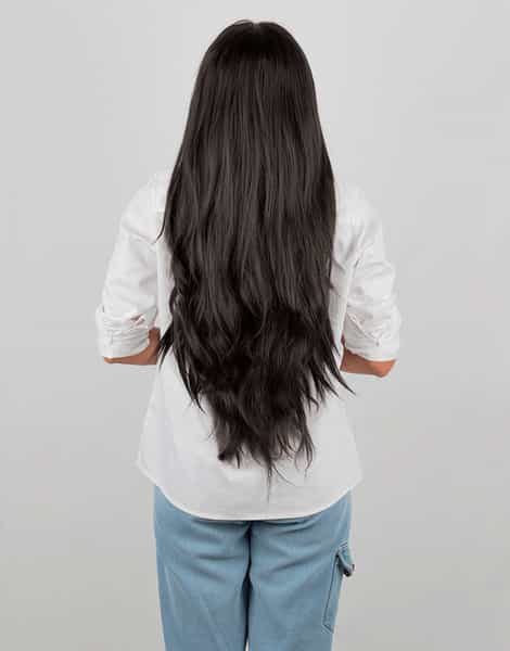 Streak Street 7 Set Clip-In Volumizer Natural Black Hair Extensions