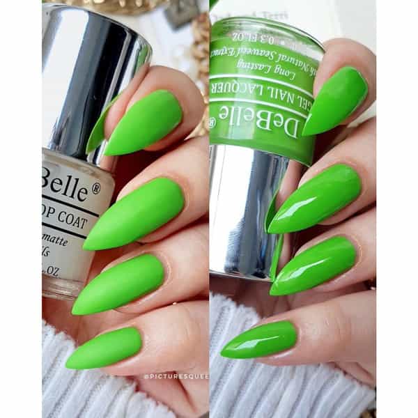 Debelle Gel Nail Polish Gift Set Of 2 Matcha Cookie | Matte Top Coat(Top Coat) - 16 Ml (8Ml Each)