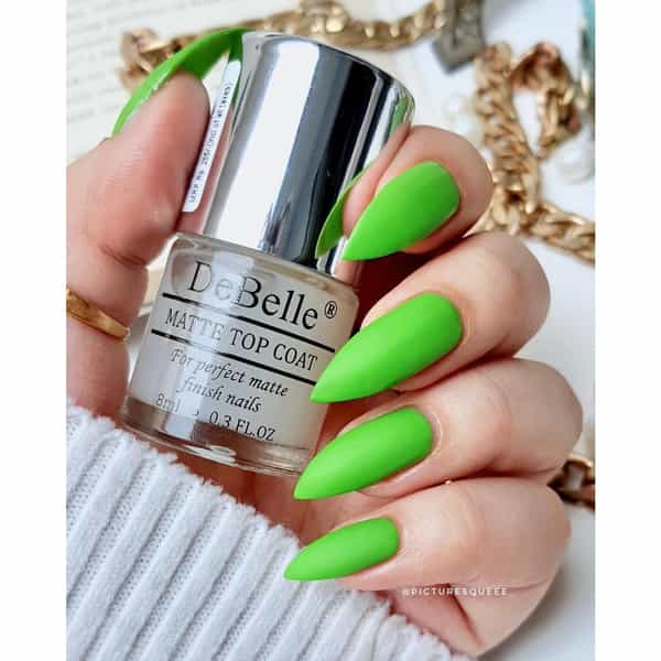 Debelle Gel Nail Polish Gift Set Of 2 Matcha Cookie | Matte Top Coat(Top Coat) - 16 Ml (8Ml Each)