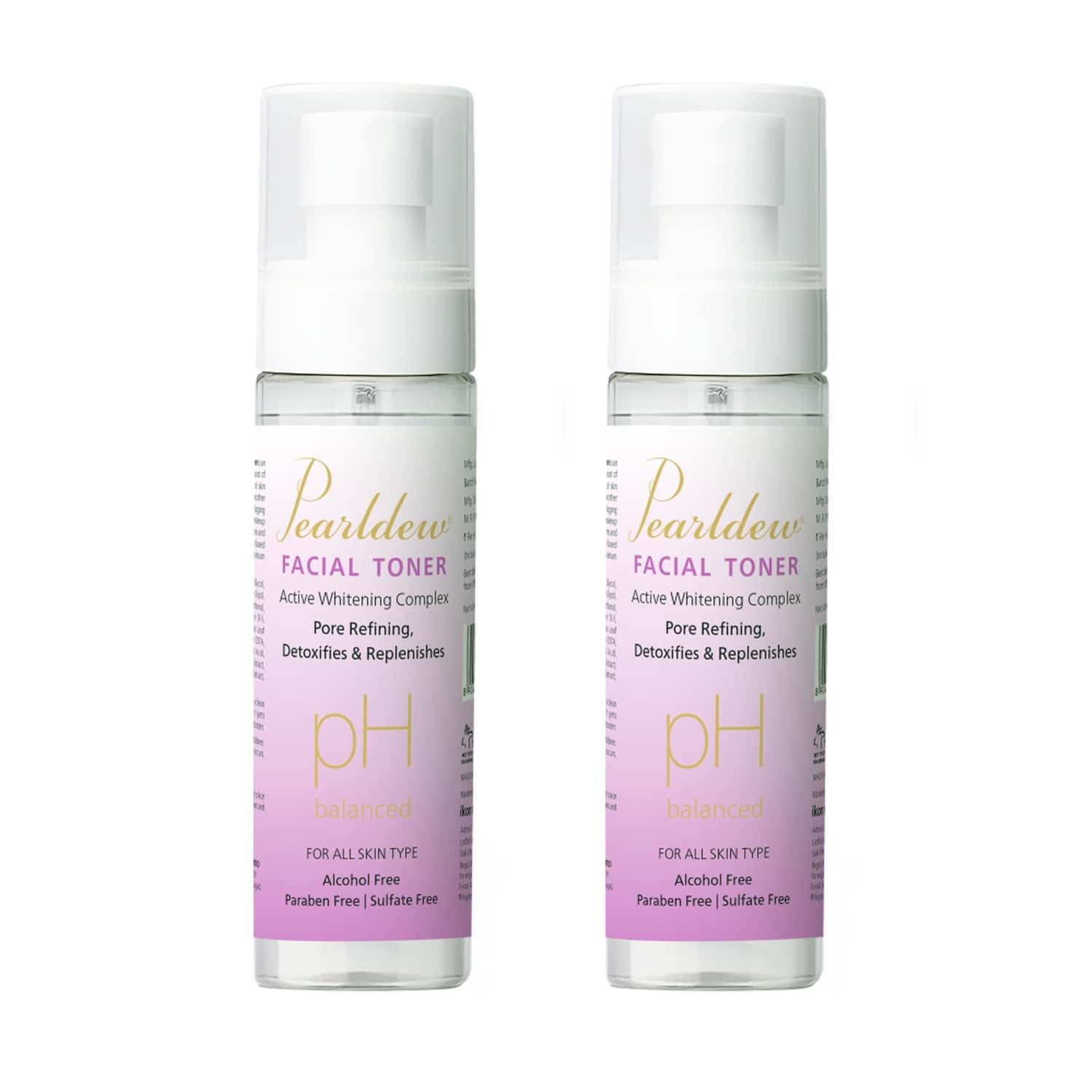 Pearldew Facial Toner | All Skin Types |cleanses Pores| Hydrates Skin | (100 Ml Pack Of 2)
