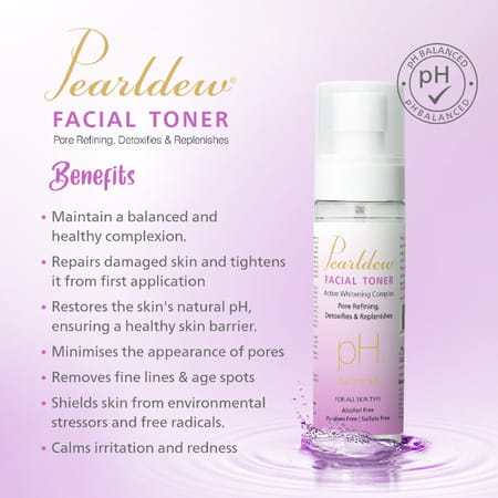 Pearldew Facial Toner | All Skin Types |Cleanses Pores| Hydrates Skin | (100 Ml Pack Of 2)