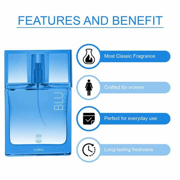 Ajmal Aurum Edp 75Ml Perfume For Women And Blu Femme Edp 50Ml Perfume For Women
