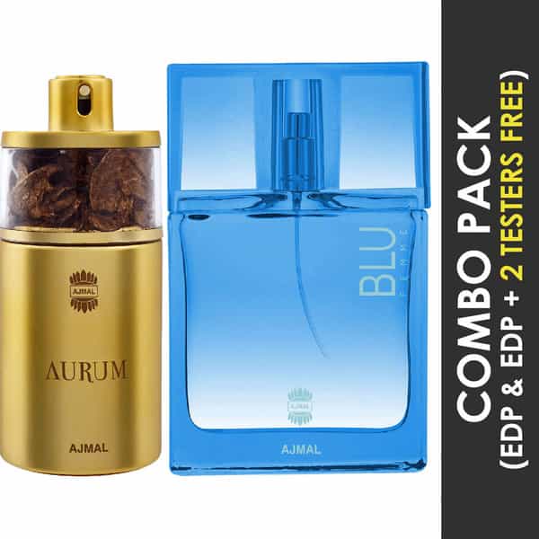 Ajmal Aurum Edp 75Ml Perfume For Women And Blu Femme Edp 50Ml Perfume For Women