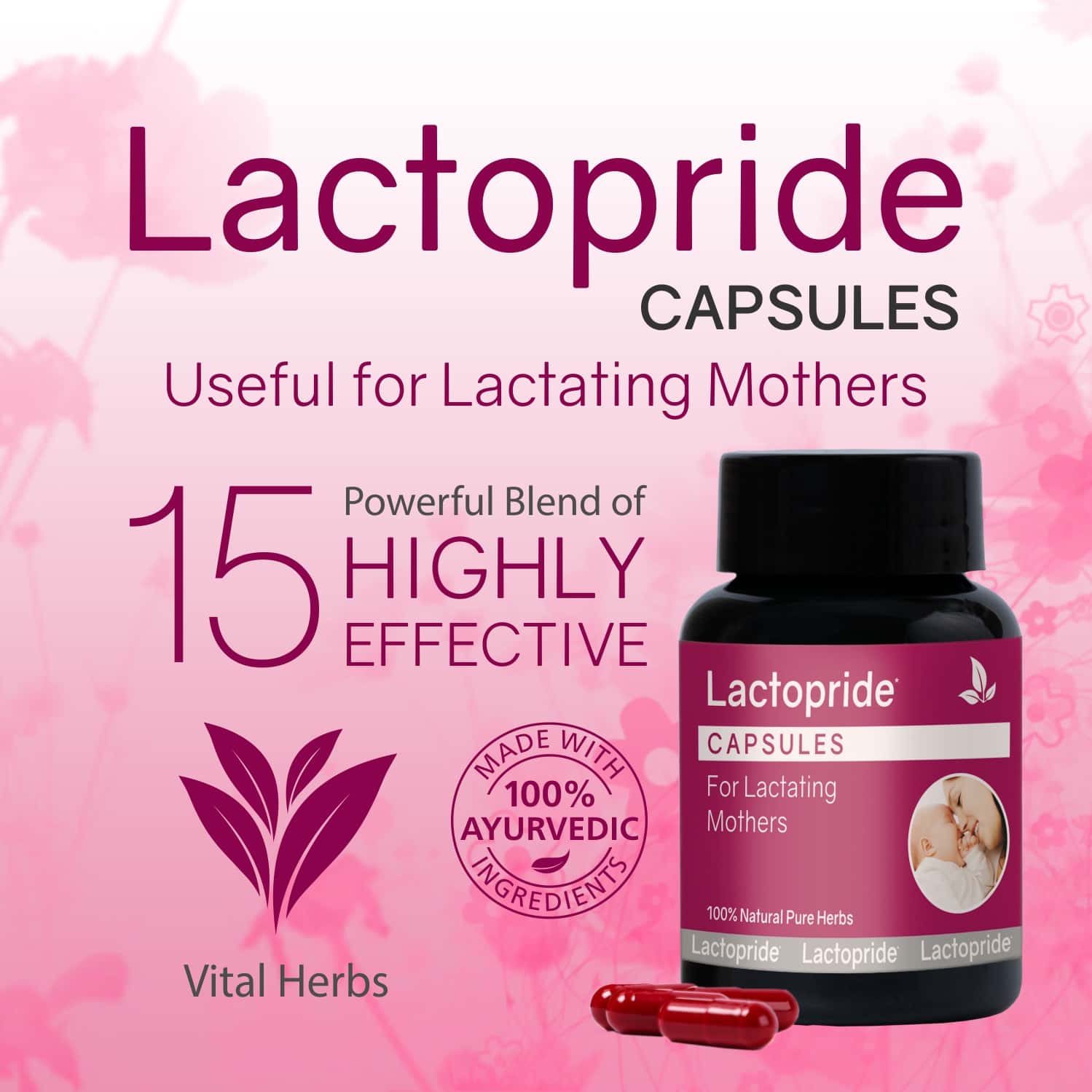 Buy LACTOPRIDE CAPSULES 60 CAPS CARE FOR BREASTFEEDING MOTHER 100