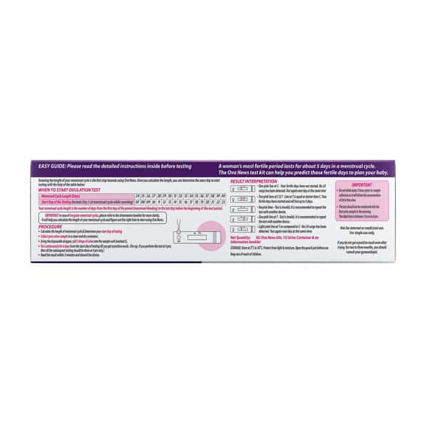 Ova News - Ovulation Detection Kit From Prega News | Identifies 5 Most Fertile Days In 5 Mins - 1N