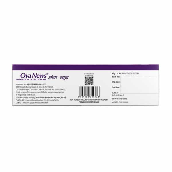 Ova News - Ovulation Detection Kit From Prega News | Identifies 5 Most Fertile Days In 5 Mins - 1N