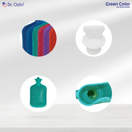 Dr. Odin 2 Litre Hot Water Bag | Non Electric Leakproof & Reusable Heating Pad ( Green )