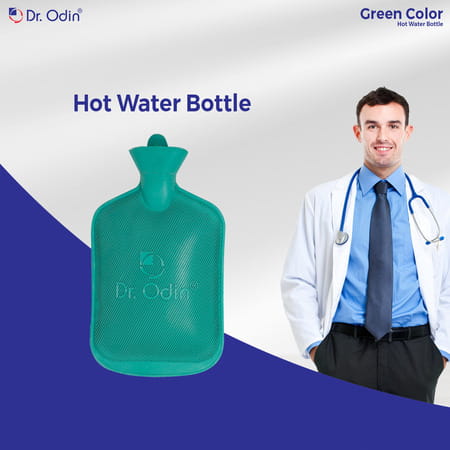 Dr. Odin 2 Litre Hot Water Bag | Non Electric Leakproof & Reusable Heating Pad ( Green )
