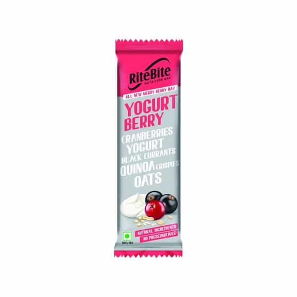 Ritebite Yogurt Berry Nutrition Bar (Pack Of 12) Box Of 420 G