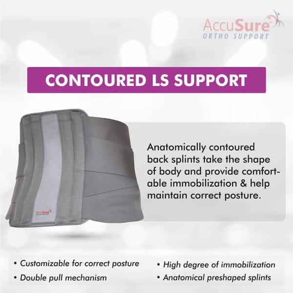 Accusure Contoured Lumbo Sacral Ls Support Belt | Small