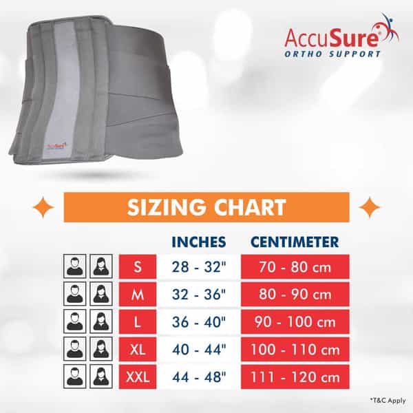 Accusure Contoured Lumbo Sacral Ls Support Belt | Small