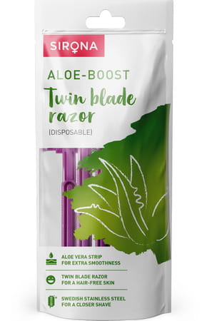 Sirona Disposable Shaving Razor For Women With Aloe Boost - Pack Of 5