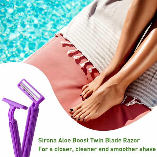 Sirona Disposable Shaving Razor For Women With Aloe Boost - Pack Of 5