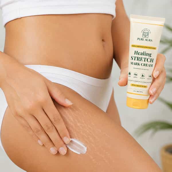 Pure Aura Healing Stretch Mark Cream | Visible Reduction In Stretch Marks In 10 Days 75 Gm