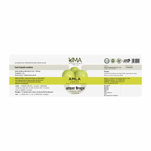 Uma Ayurveda Amla Capsule Ayurvedic Capsules 60 Caps