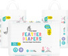 R For Rabbit Feather Diaper Taped Style Pants Size Xs Newborn Baby Of 0-5 Kg(Combo Offer Pack Of 66)