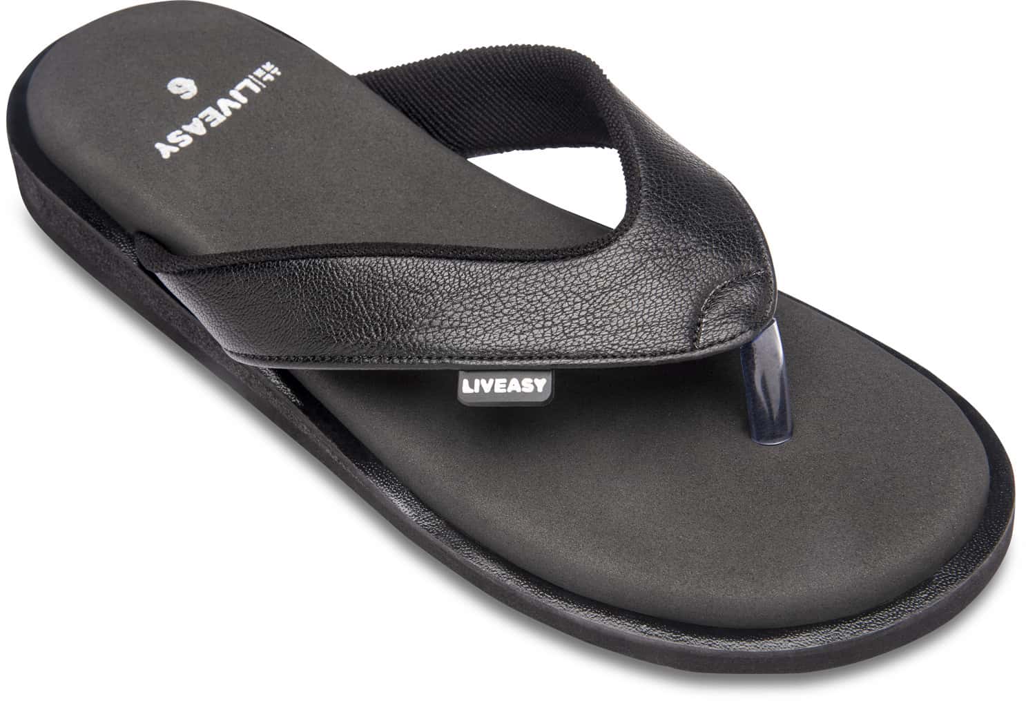 Liveasy Essentials Diabetic & Orthopedic Slippers -men Black- Size Uk-10 (style 2)