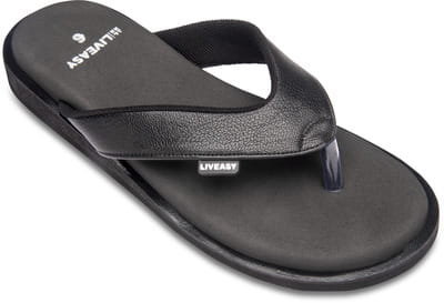 Buy LIVEASY ESSENTIALS DIABETIC ORTHOPEDIC SLIPPERS -MEN BLACK