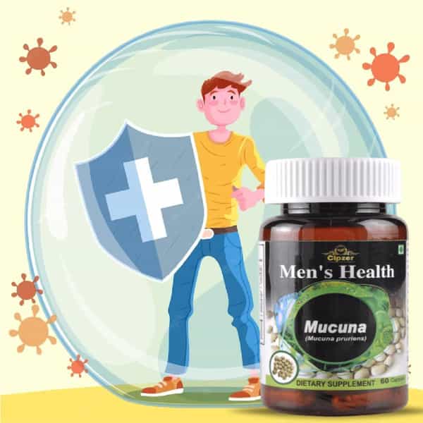 Cipzer Mucuna Capsule|Helps To Enhance Mood |Gives Wellness To Men-(Pack Of 1)60 Capsules