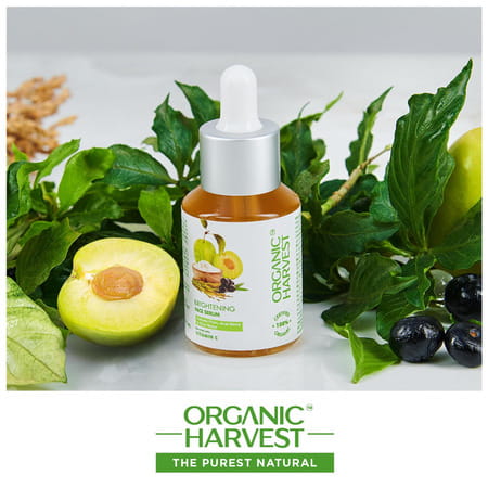 Organic Harvest Brightening Face Serum For Men & Women | Kakadu Plum, Acai Berry & Rice Water, 30ml