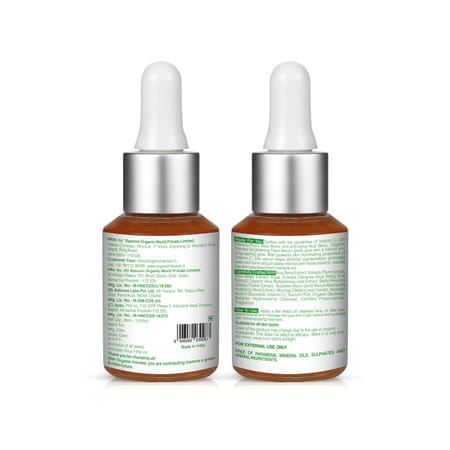 Organic Harvest Brightening Face Serum For Men & Women | Kakadu Plum, Acai Berry & Rice Water, 30ml