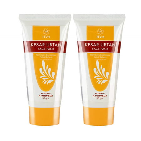 Jiva Kesar Ubtan Pack With Goodness Of Pure Kesar|Provides Natural Radiance To Skin -50gm(Pack Of 2)