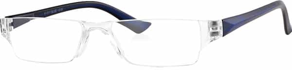 Klar Eye Rectangle Rimless Power Reading Glasses Men And Women Powers +1 To +3.50+2.50 Power Blue