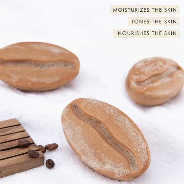 Mcaffeine Latte Coffee Bathing Bar Soap (Ph 5.5) For Moisturization With Almond Milk (100 G)