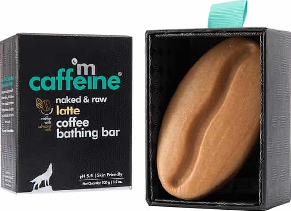 Mcaffeine Latte Coffee Bathing Bar Soap (Ph 5.5) For Moisturization With Almond Milk (100 G)
