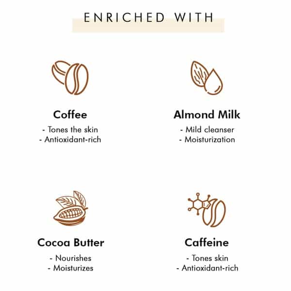 Mcaffeine Latte Coffee Bathing Bar Soap (Ph 5.5) For Moisturization With Almond Milk (100 G)