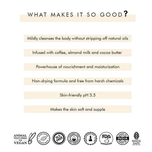Mcaffeine Latte Coffee Bathing Bar Soap (Ph 5.5) For Moisturization With Almond Milk (100 G)