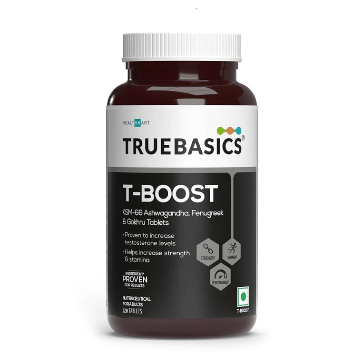 Truebasics T - Boost | Testosterone Supplement For Men (120 Tablets) | With Ksm 66 Ashwagandha