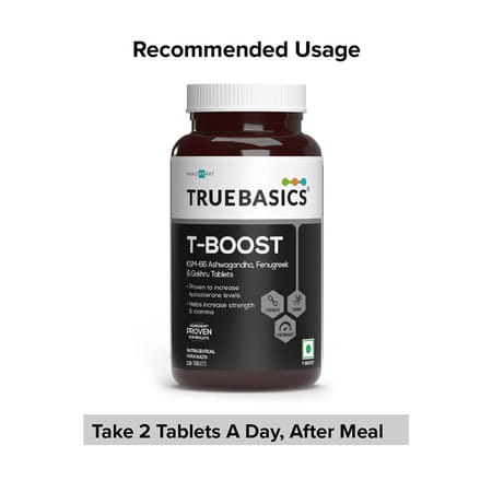 Truebasics T - Boost | Testosterone Supplement For Men (120 Tablets) | With Ksm 66 Ashwagandha