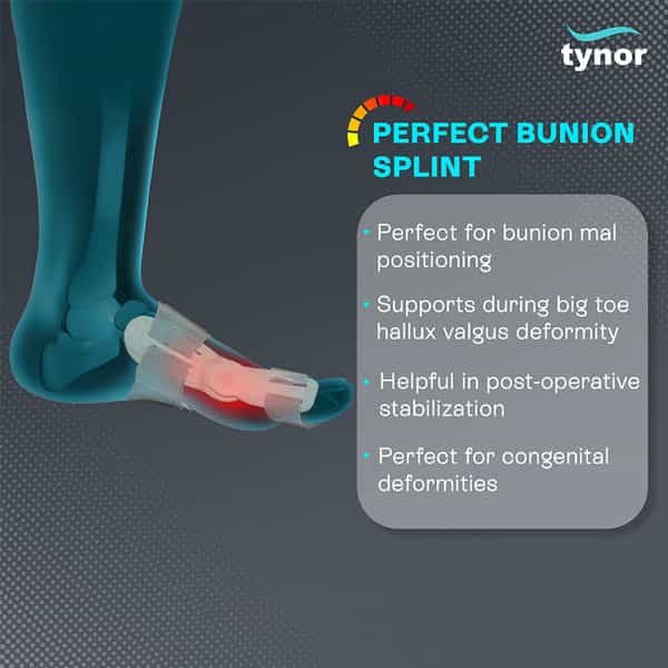 Tynor Bunion Splint | White | Universal Size | 1 Unit