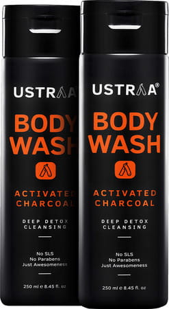 Ustraa Body Wash - Activated Charcoal - 200 Ml (pack Of 2)