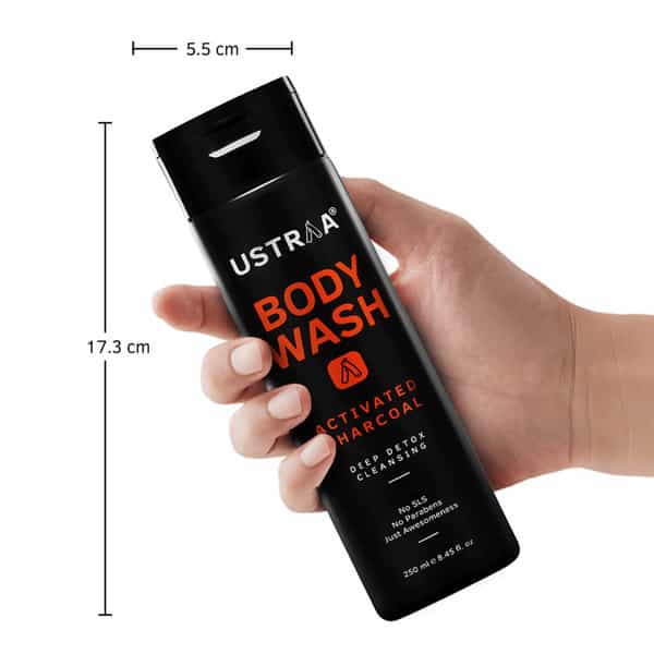 Ustraa Body Wash - Activated Charcoal - 200 Ml (Pack Of 2)
