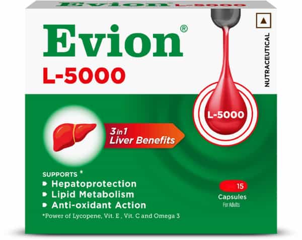 Evion L-5000 | 3-In-1 Formula For Liver Health | 15 Capsules