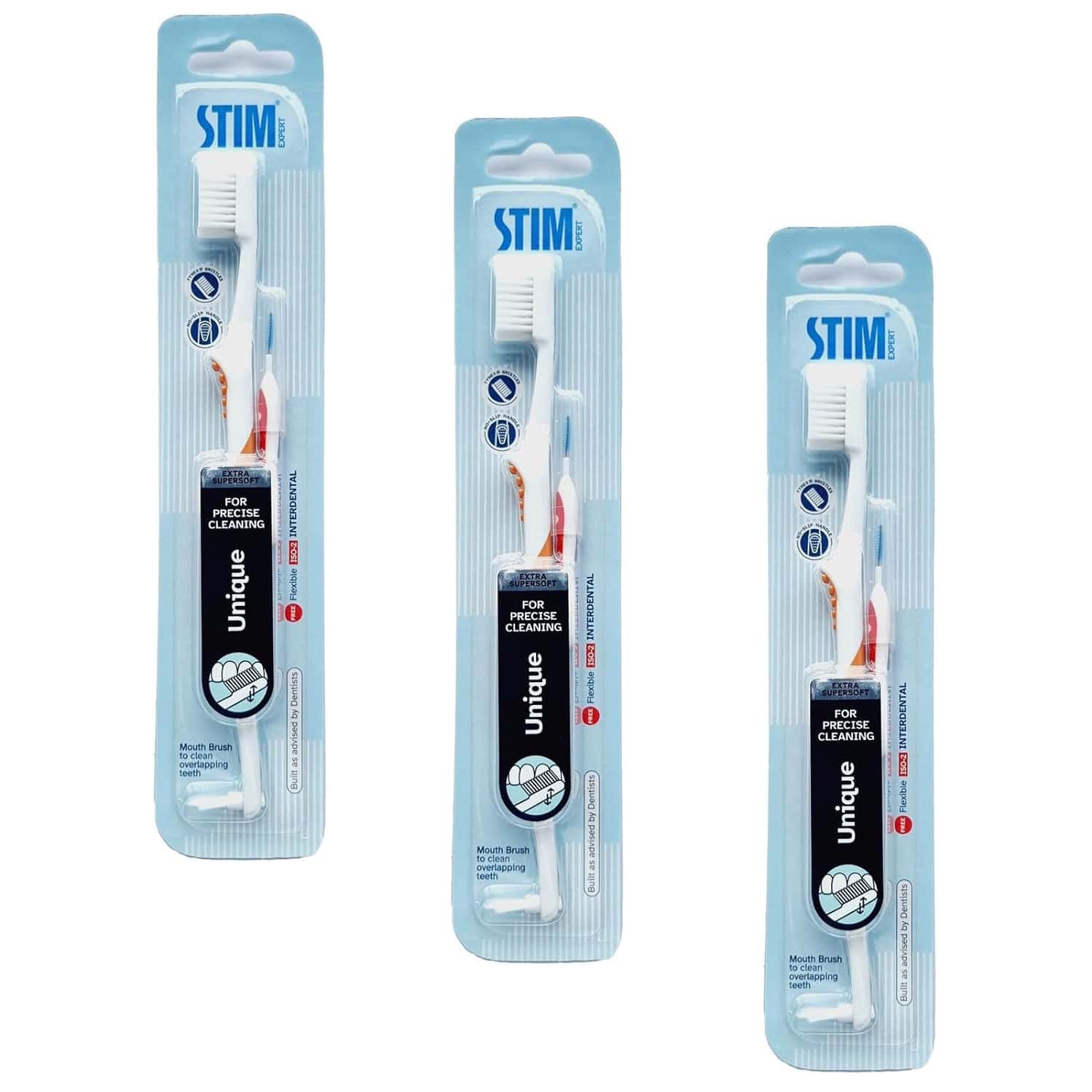 Stim Unique Mb Extra Soft Toothbrush (Pack Of 3)