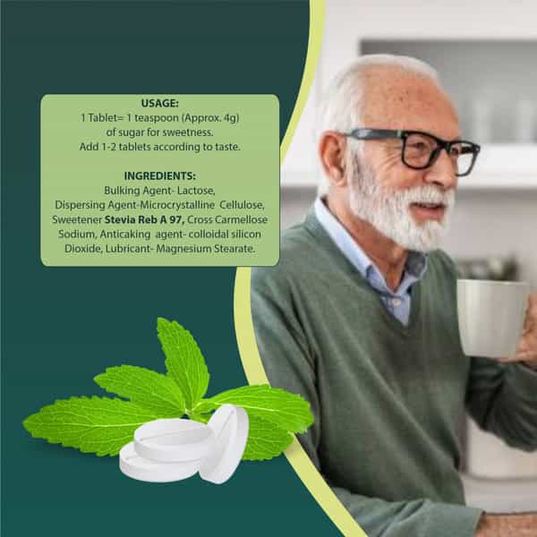 Zindagi Stevia Tablets | Stevia Powder Sugarfree Tablets | Sugar Substitute|100 Tablets| Pack Of 1