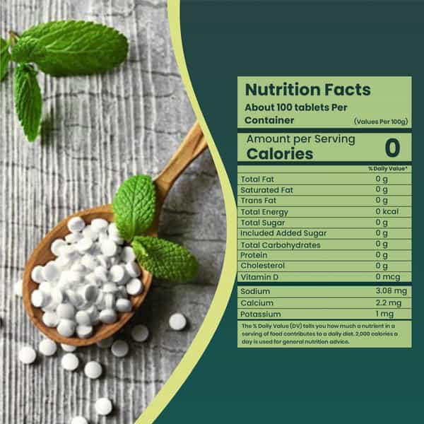 Zindagi Stevia Tablets | Stevia Powder Sugarfree Tablets | Sugar Substitute|100 Tablets| Pack Of 1