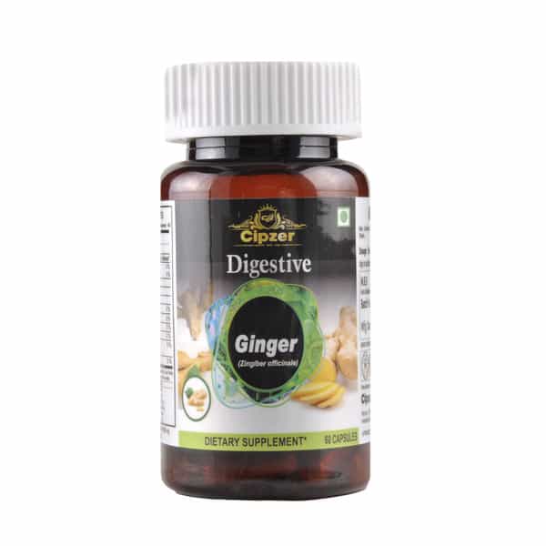 Cipzer Ginger Capsule |Controls Cholesterol Level | Supports The Immune System-60 Capsules