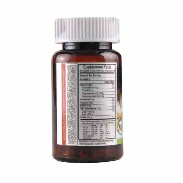 Cipzer Ginger Capsule |Controls Cholesterol Level | Supports The Immune System-60 Capsules