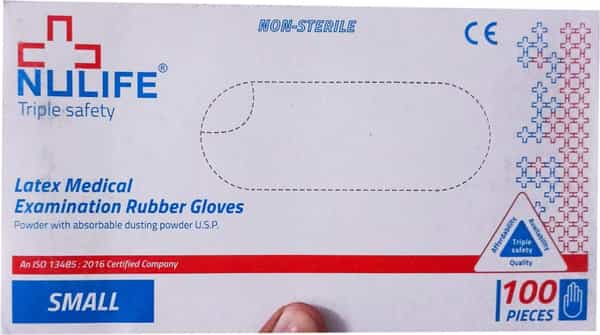 Nulife Examination S Gloves 100 No's