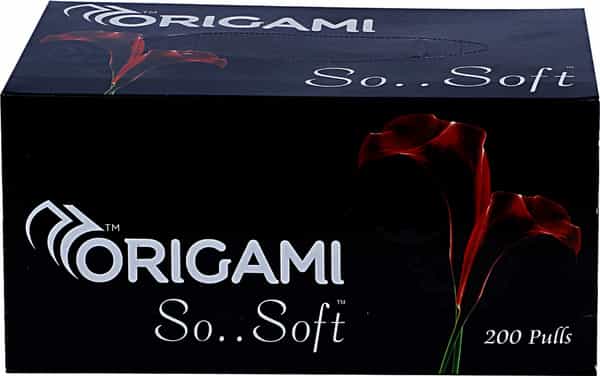 Origami So Soft Face Tissue Paper Box / Car Facial Tissue Box - 2 Ply - 200 Pulls